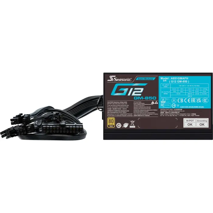 Napajanje Seasonic G12 GM-850, 850W, 80+ Gold, SSR-850FM