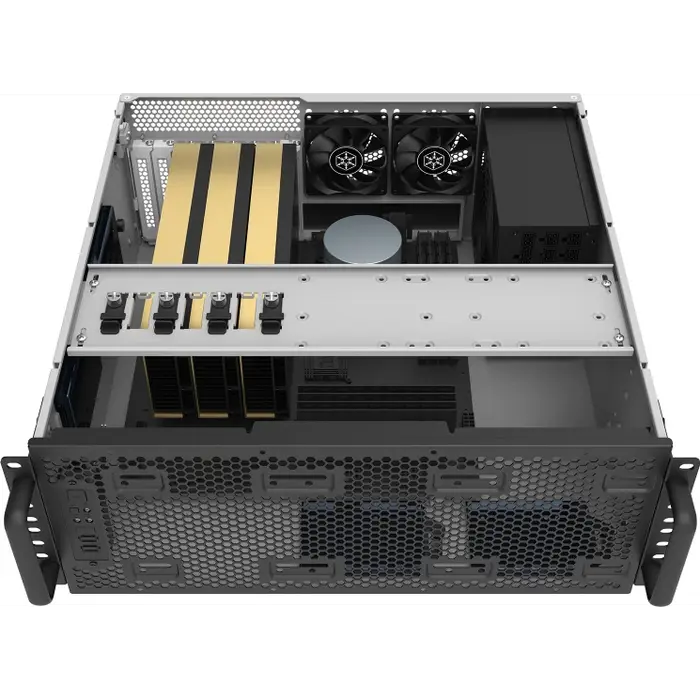 SilverStone RM4A Server-Gehäuse, 4HE Rackmount, SSI-EEB, Mesh - dunkelgrau-SST-RM4A