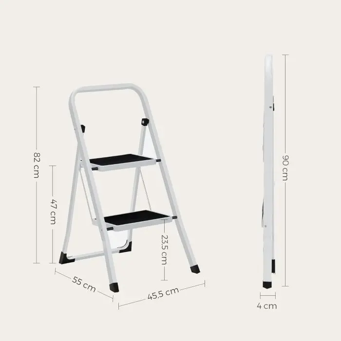 SONGMICS double step ladder GSL12WT
