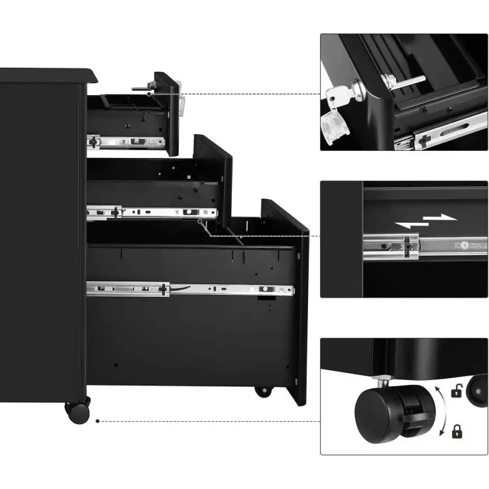 SONGMICS Office cabinet on wheels OFC030B01