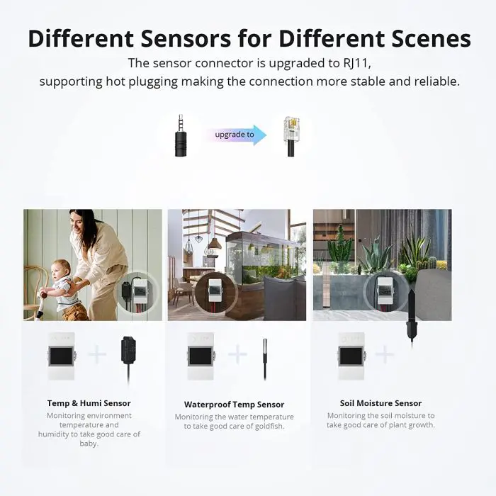 SONOFF smart switch THR320D, temperature sensor. and humidity with LCD display, Alexa/Google Home/IFTTT, 20A Max.