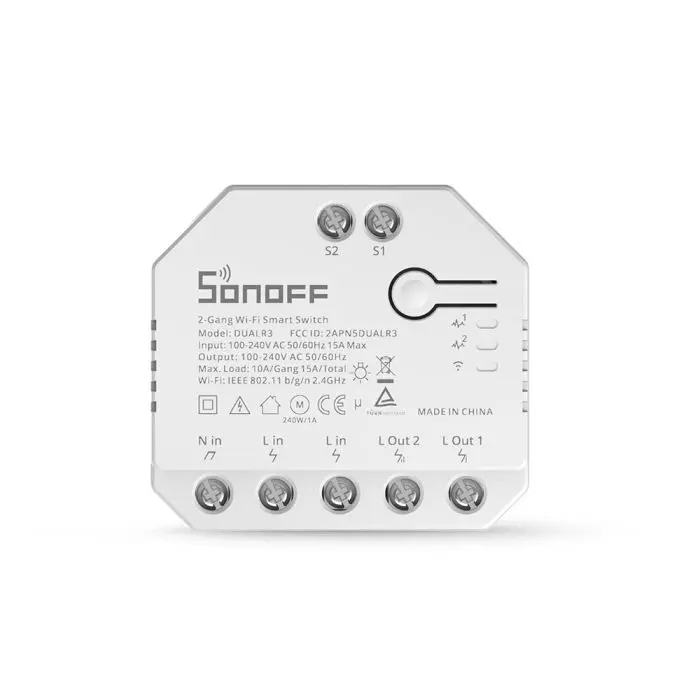 SONOFF smart switch Wi-Fi 2-channel, DUAL3 roller shutter motor control