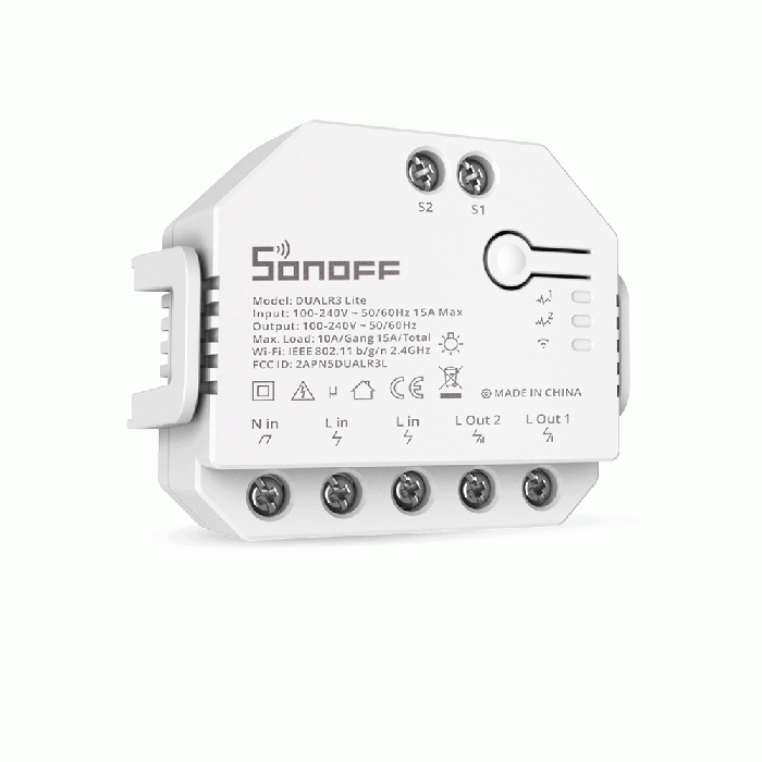SONOFF smart switch Wi-Fi 2-channel, motor control for DUAL3LITE roller shutters