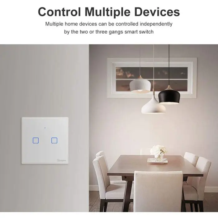 SONOFF smart wall switch Wi-Fi + RF433 dual T2EU2C-TX