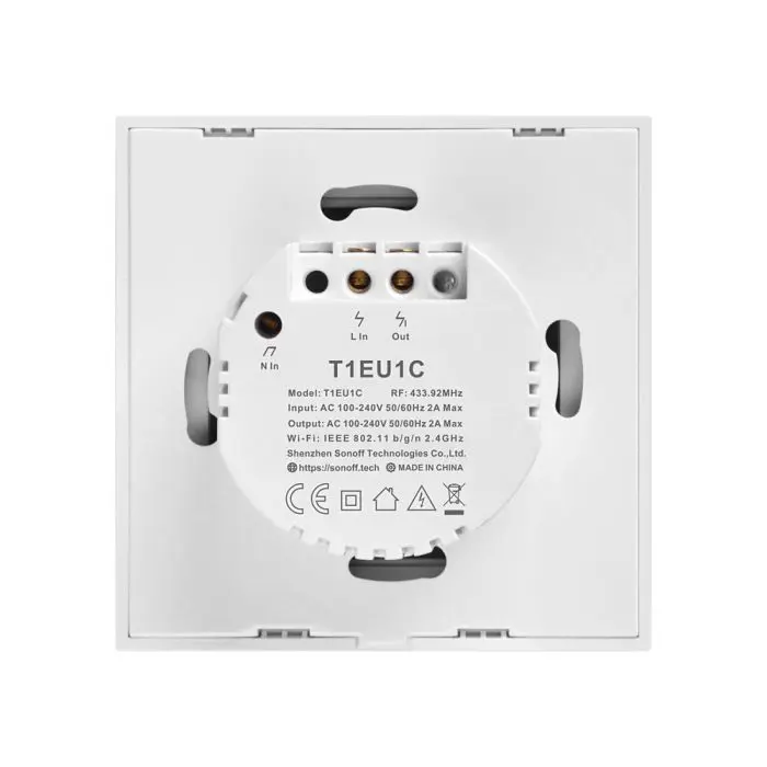 SONOFF smart wall switch Wi-Fi + RF433 single T1EU1C-TX