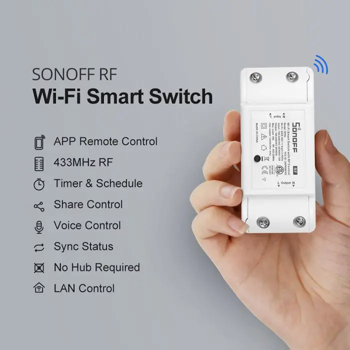 SONOFF smart Wi-Fi switch with RF control RFR2