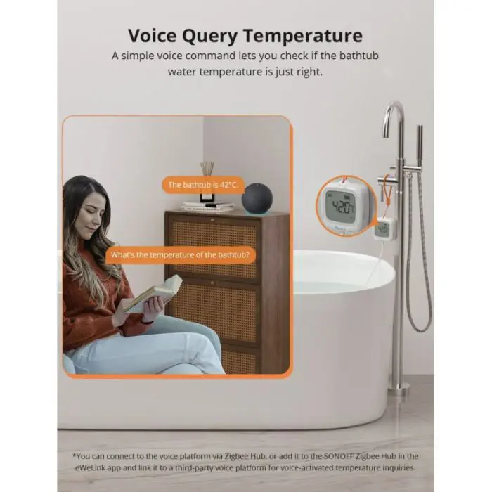 SONOFF ZigBee pametni senzor za temperaturo in vlago SNZB-02LD (različica s sondo)