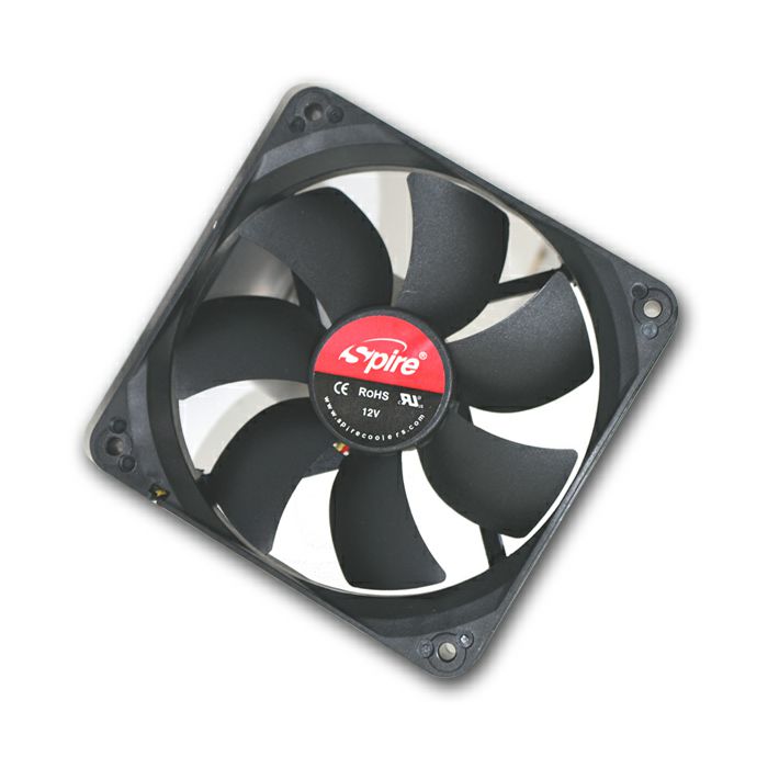 Spire hlad. 120x120x25, 12V, 3pin sleeve