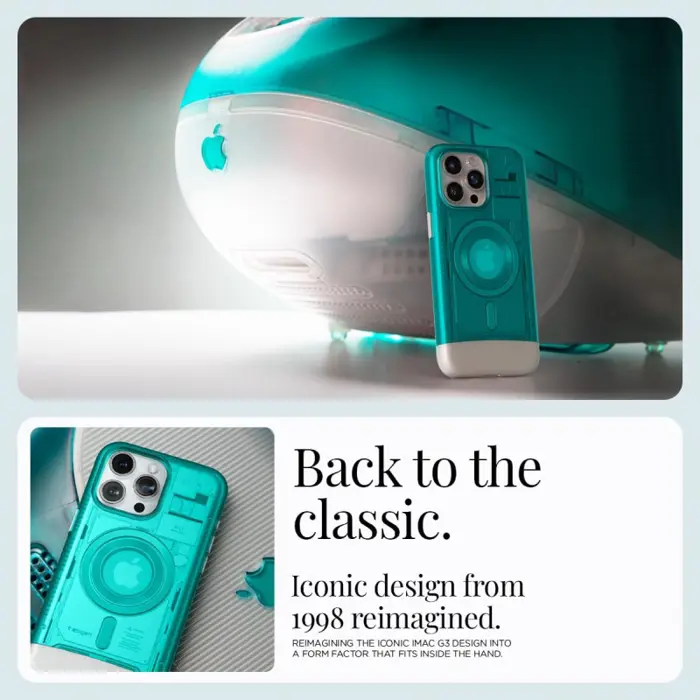 Spigen Classic C1 MagSafe, bondi blue - iPhone 15 Pro