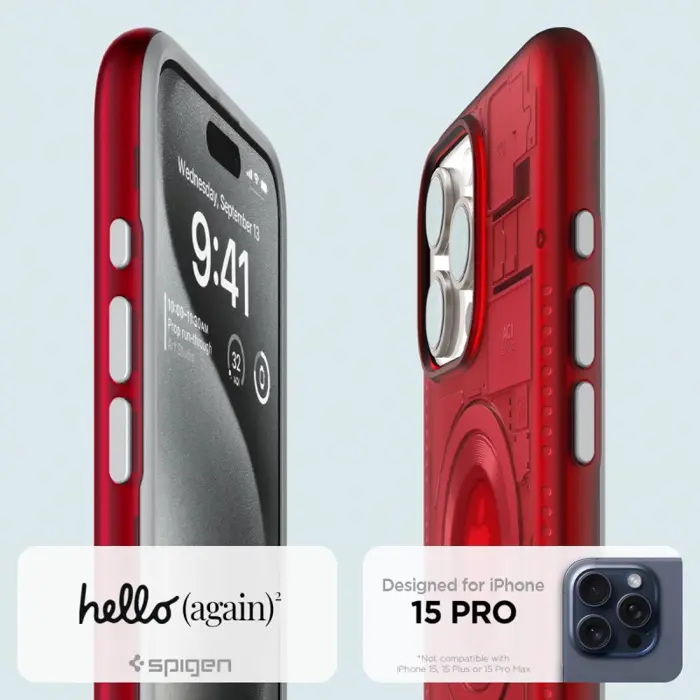 Spigen Classic C1 MagSafe, ruby - iPhone 15 Pro