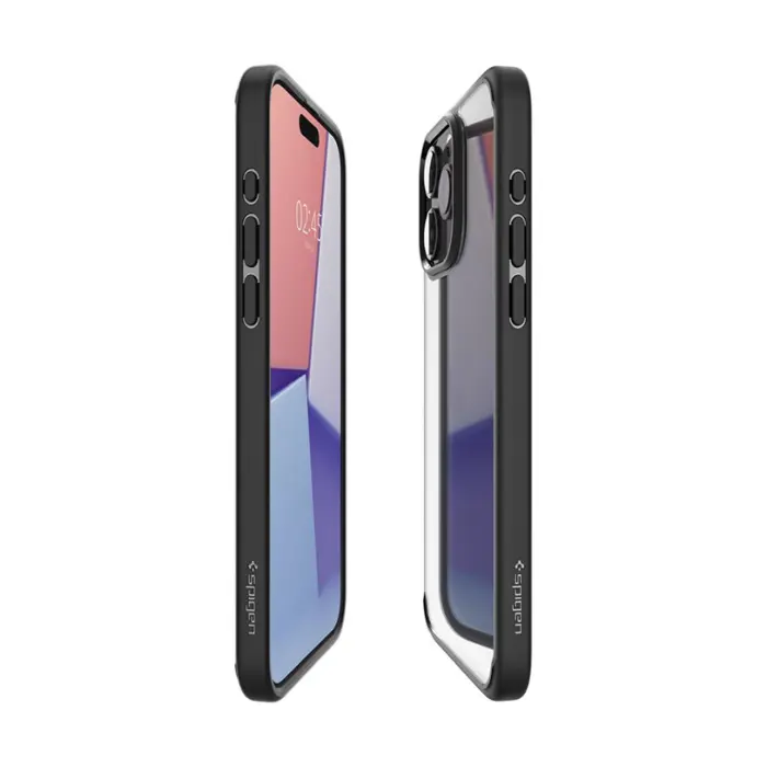 Spigen Crystal Hybrid, matte black - iPhone 15 Pro Max (ACS06449)