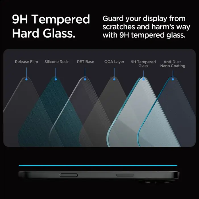 Spigen Glass tR EZ Fit 2 Pack, transparency - iPhone 16 Pro (AGL07928)