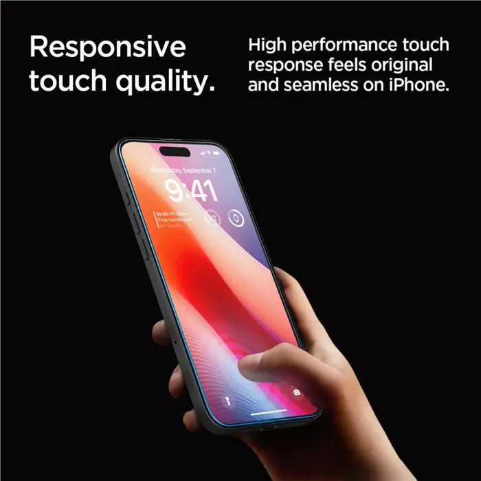 Spigen Glass tR EZ Fit 2 Pack, transparency - iPhone 16 Pro (AGL07928)