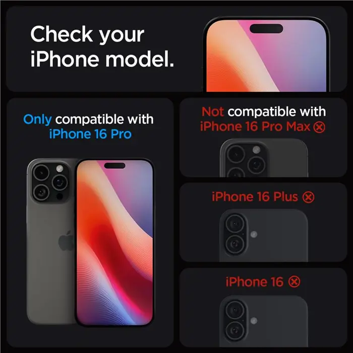 Spigen Glass tR EZ Fit 2 Pack, transparency - iPhone 16 Pro (AGL07928)