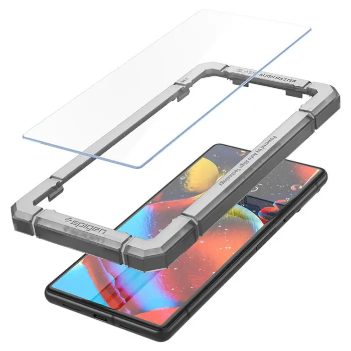 Spigen Glas.tR AlignMaster, zaštitno staklo za ekran telefona, 2 kom + okvir za instalaciju - Pixel 6 (AGL04164)