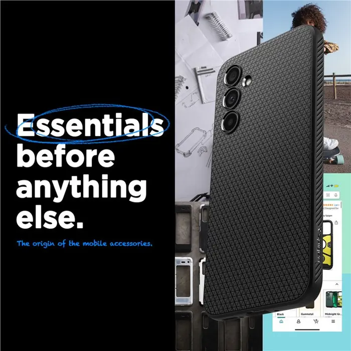 Spigen Liquid Air, zaštitna maska za telefon, crna - Samsung Galaxy A54 5G (ACS05885)