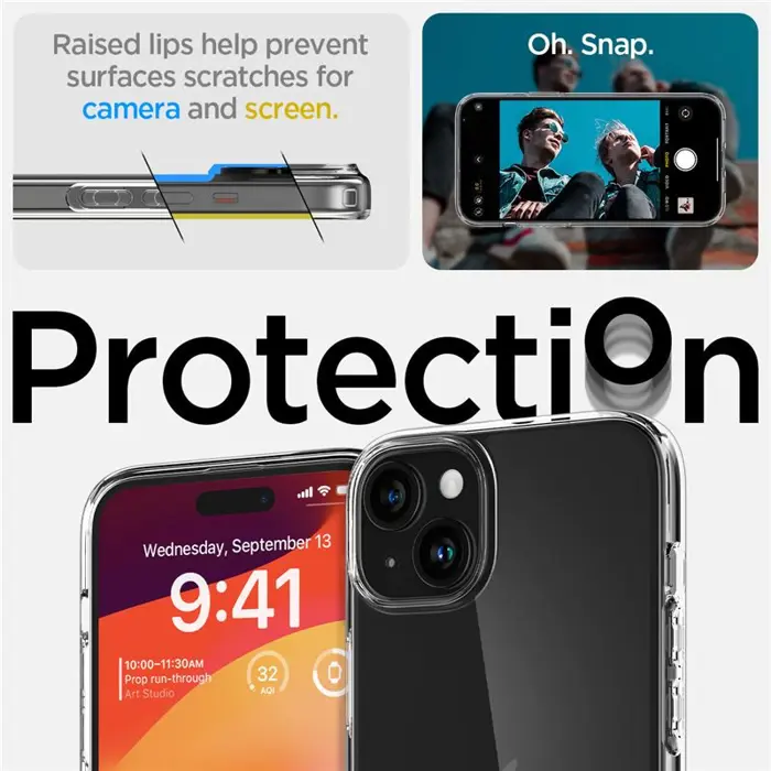 Spigen Liquid Crystal, zaštitna maska za telefon, prozirna - iPhone 15 Plus (ACS06647)