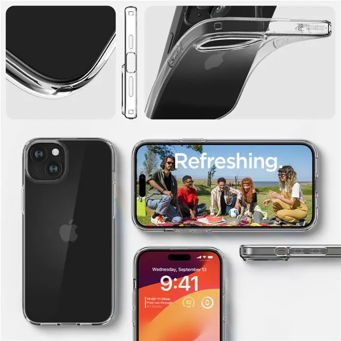 Spigen Liquid Crystal, zaštitna maska za telefon, prozirna - iPhone 15 Plus (ACS06647)