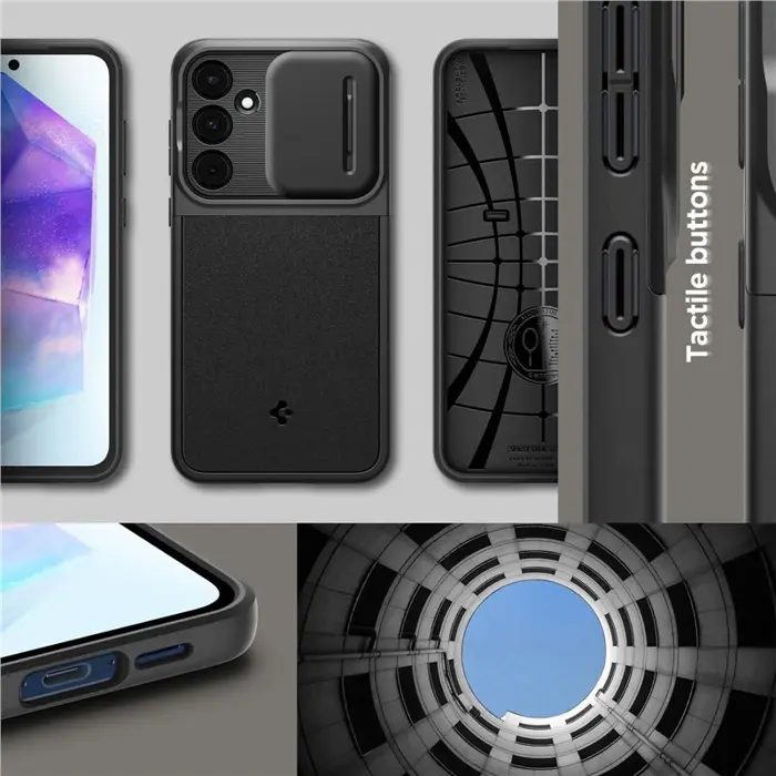 Spigen Optik Armor, crni - Samsung Galaxy A55