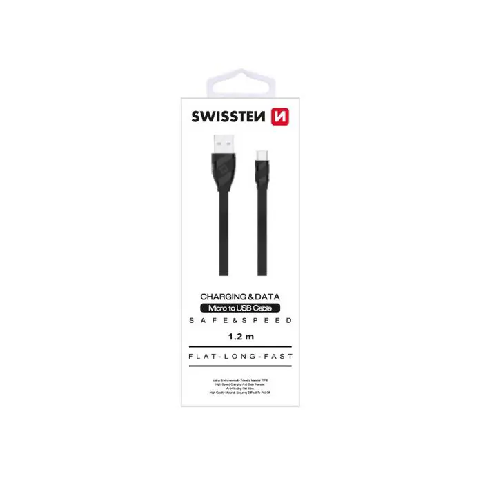 SWISSTEN kabel USB/USB-C, 3.1, 1.5m, crni