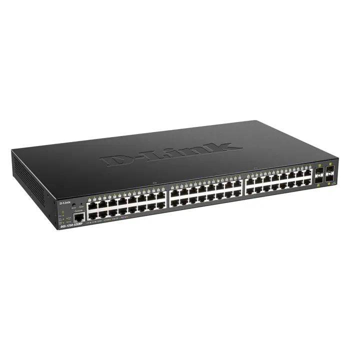 Switch D-Link DGS-1250-52XMP/E Gigabit Ethernet (10/100/1000) Power over Ethernet (PoE) Black