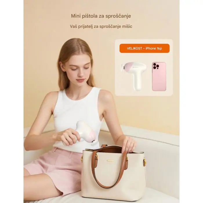 TAOTRONICS Masažna mini pištola pink
