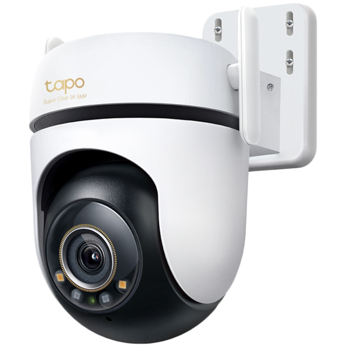 TAPO C530WS Outdoor Pan/Tilt Security Wi-Fi Camera, 3K 5MP (2880x1620), 2.4 GHz, 2 Ext. Antennas, 1 Eth. Port, Pan/Tilt, Starlight Colour Night Vision, Smart AI Detection and Notif., Sound and Light A