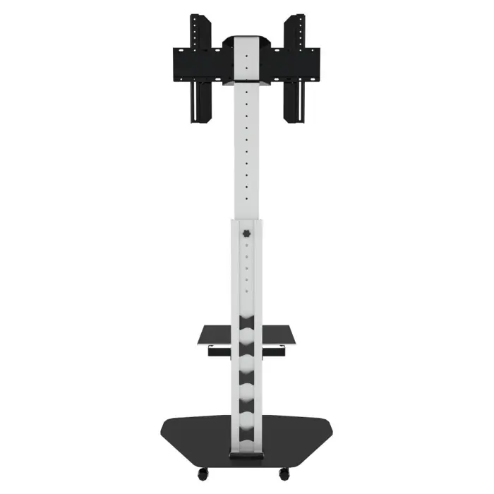 Techly Floor Stand with Shelf Trolley TV LCD/LED/Plasma 37-70" Silver