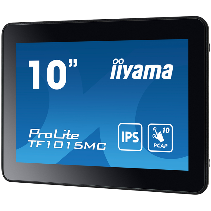 The ProLite TF1015MC (10.1 inch) uses PCAP touch technology and is built into an eye catching bezel with edge-to-edge glass. Equipped with a foam seal finish it supports seamless integration into kios