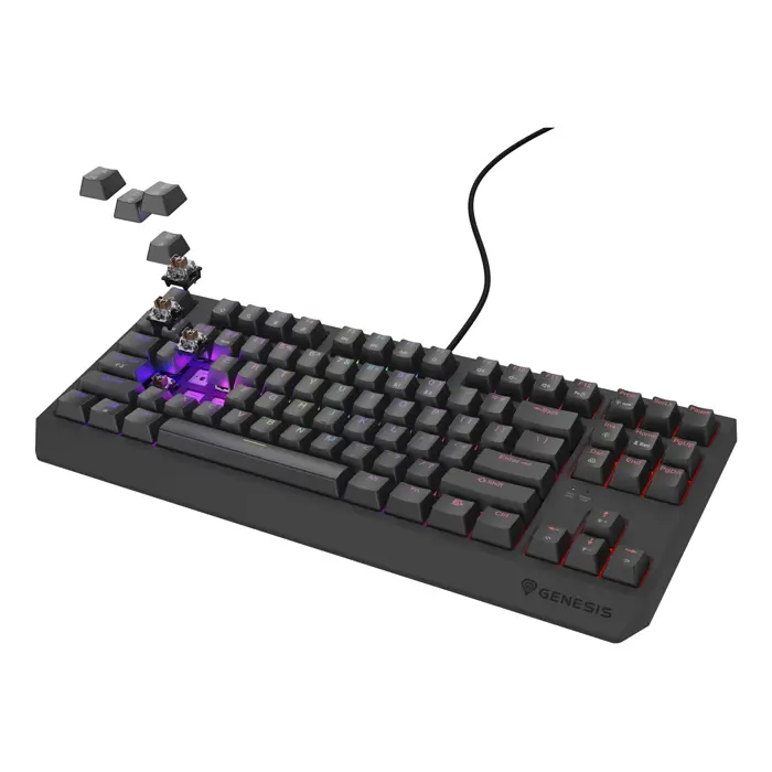 THOR 230 | Mechanical Gaming Keyboard | Wired | US | Black | USB Type-A | Outemu Brown