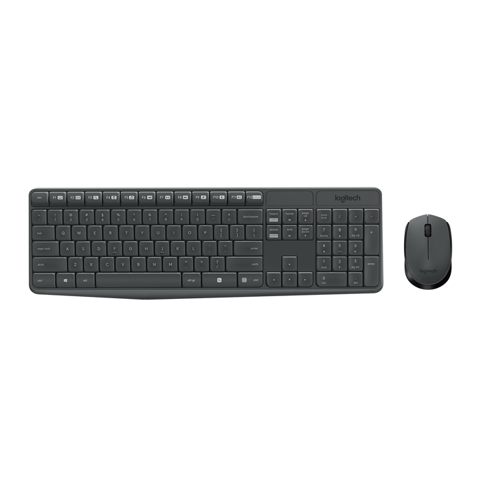 Tipkovnica Logitech MK235 WiFi, US layout, black