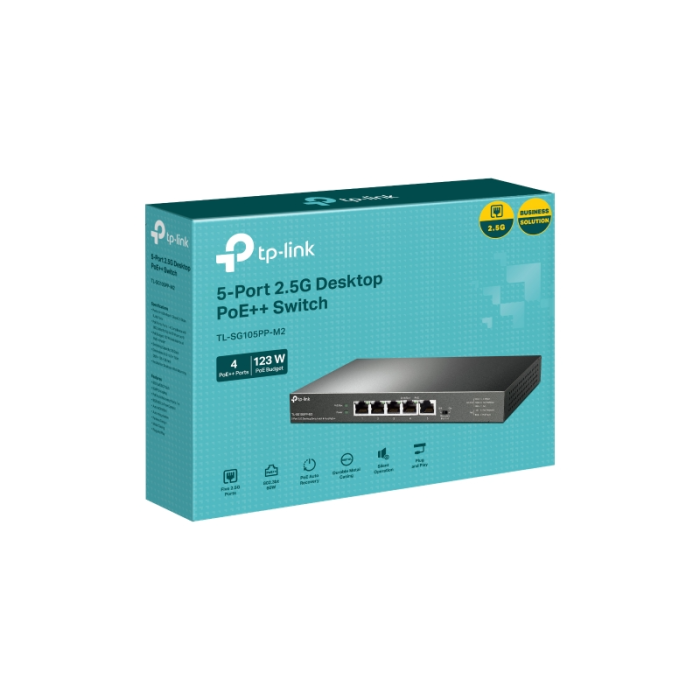 TP-LINK 5 port 2.5G network switch / switch with 4-Port PoE++