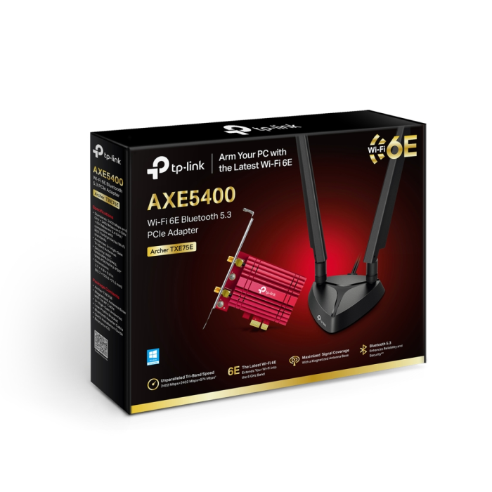 TP-LINK AXE5400 Wi-Fi 6E Bluetooth 5.3 PCIe Adapter