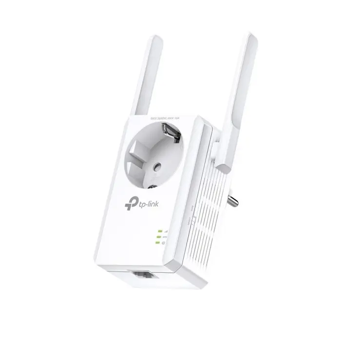 TP-Link bežični pojačivač dometa (Universal Range Extender) 300Mbps, (2.4GHz), 802.11b/g/n, 1×RJ45 10/100, 2×vanjske antene fiksne, range extender tipka, dodatna utičnica