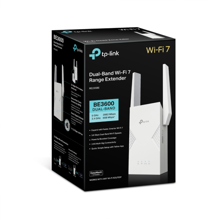 TP-LINK RE235BE BE3600 Wi-Fi 7 Range Extender