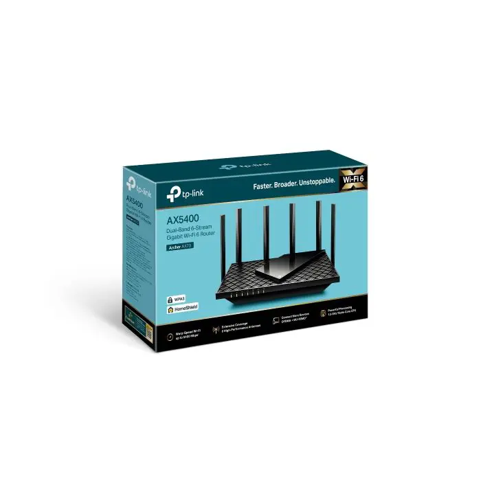 TP-LINK Router Archer AX72 AX5400 Dual Band Gigabit Router Wi-Fi 6