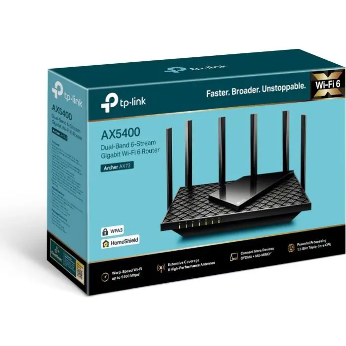 TP-LINK router Archer AX73 AX5400 Dual Band Gigabit router Wi-Fi 6