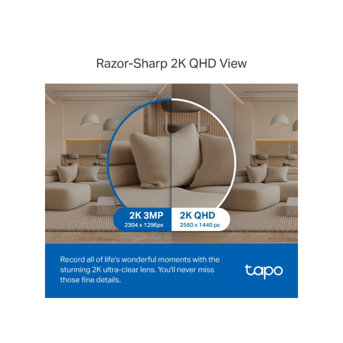 TP-LINK Tapo C220 2k 4MP QHD WiFi Pan/Tilt Security Camera