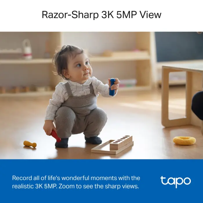 TP-Link Tapo C230 AI kamera 3K 5MP, H.264, 360°/114° Pan/Tilt, Advanced Night Vision, microSD, dvosmjerni audio, AI detekcija pokreta, Wi-Fi, Tapo app