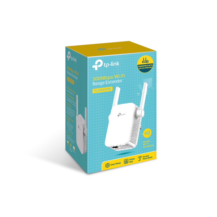 TP-LINK WA855RE 300Mbps Wi-Fi Range Extender + 1xRJ45 Ethernet