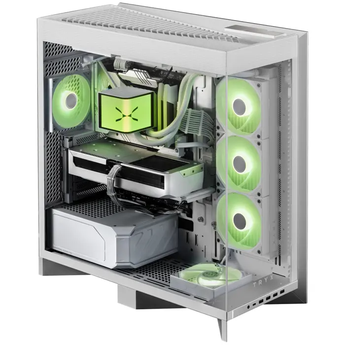 TRYX LUCA L70 Midi-Tower, Tempered Glass, ARGB - white-C-L700N-NN0H-G0W