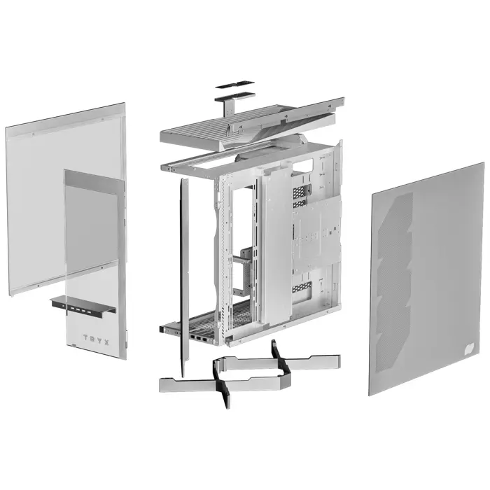 TRYX LUCA L70 Midi-Tower, Tempered Glass, ARGB - white-C-L700N-NN0H-G0W