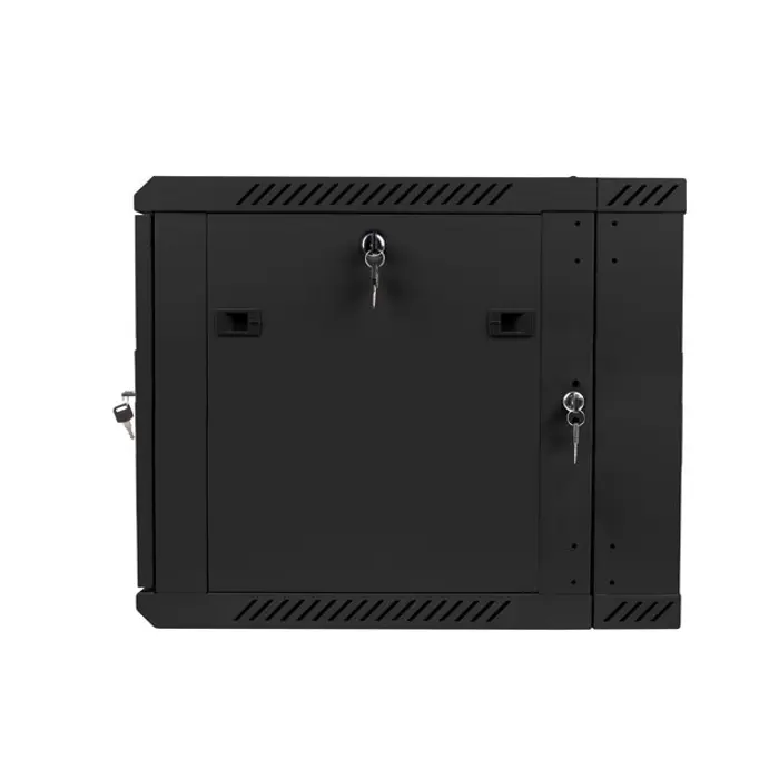 TWO-SECTION WALL-HUNG RACK CABINET 19" 9U 600X600 BLACK LANBERG (FLAT PACK)