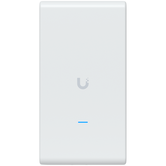 Ubiquiti U6-Mesh-Pro-EU Indoor/outdoor WiFi 6 AP with 4 spatial streams, an integrated super antenna, and a gigabit passthrough port