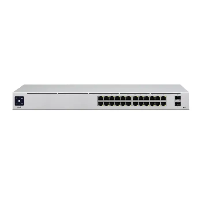 Ubiquiti UniFi 24-port Gigabit Switch, 2×1G SFP, Rack 1U (USW-24)