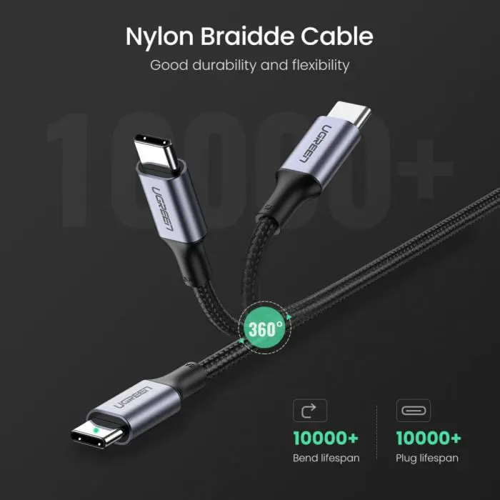 Ugreen 100W PD cable USB-C 3m - polybag
