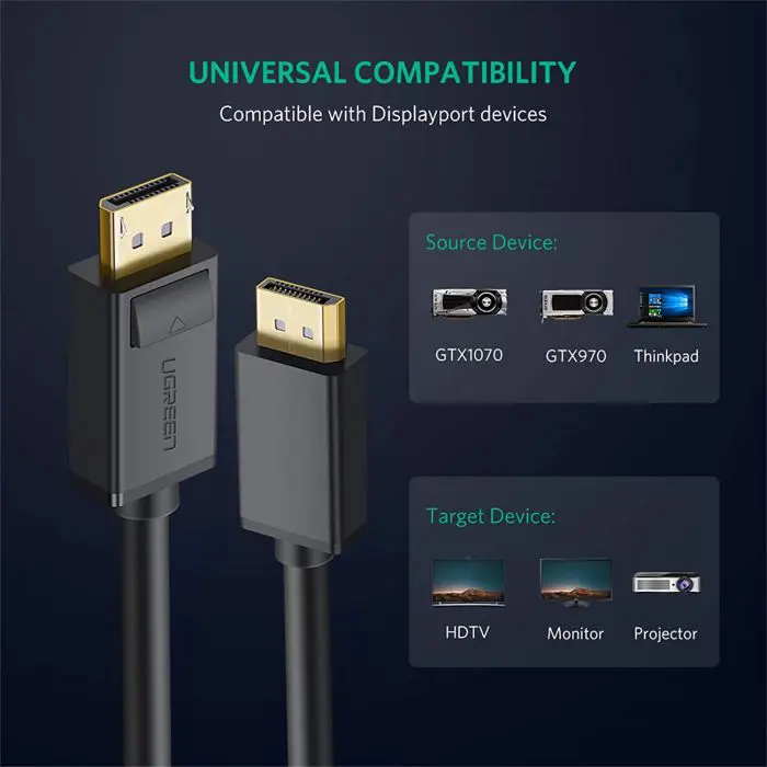 Ugreen 4K DisplayPort cable 3M