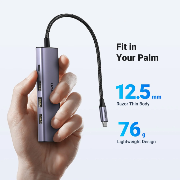 Ugreen 5-in-1 USB-C Hub (100 W PD, 4K@30Hz HDMI)