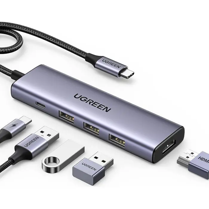 Ugreen 5-in-1 USB-C Hub (100 W PD, 4K@30Hz HDMI)