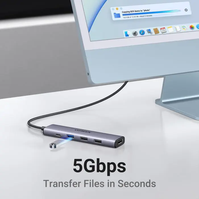 UGREEN 5in1 USB-C 4K HDMI, 100W, 4K@30Hz HDMI
